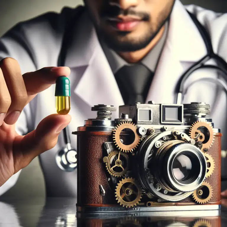Visual representation of "gelatin" - A substance used in making some medicines and film for cameras