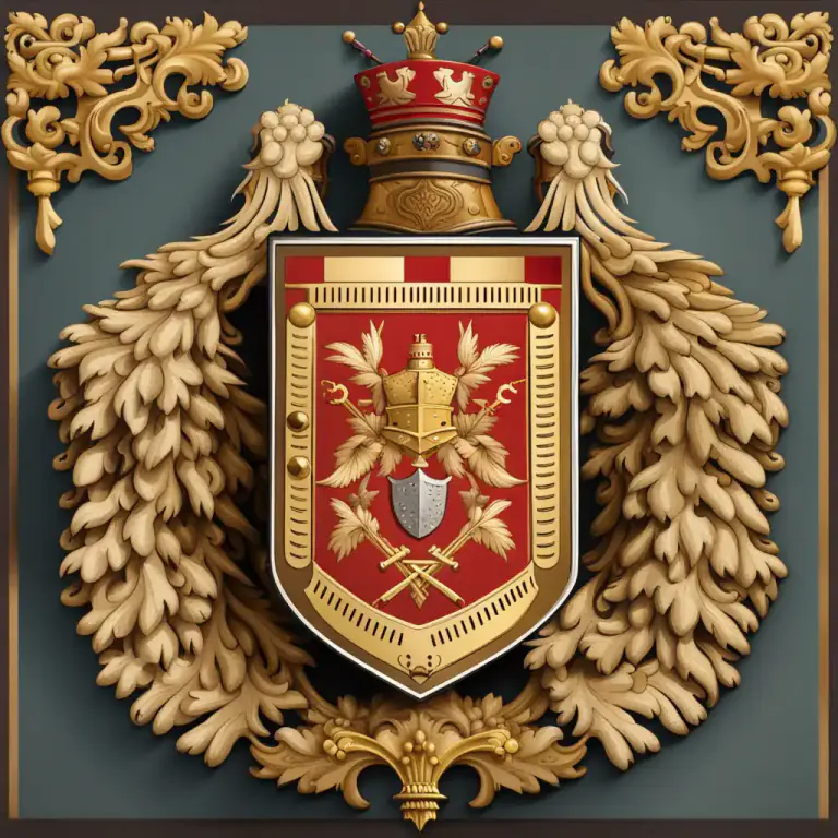Visual representation of "fess" - In heraldry, a horizontal band across the middle of a shield.