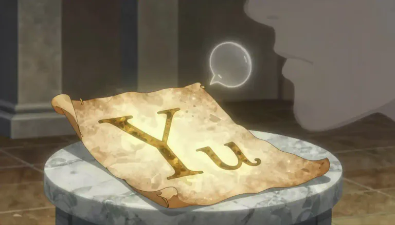 Visual representation of "upsilon" - It is the 20th letter of the Greek alphabet, usually shown as Υ in uppercase and υ in lowercase.