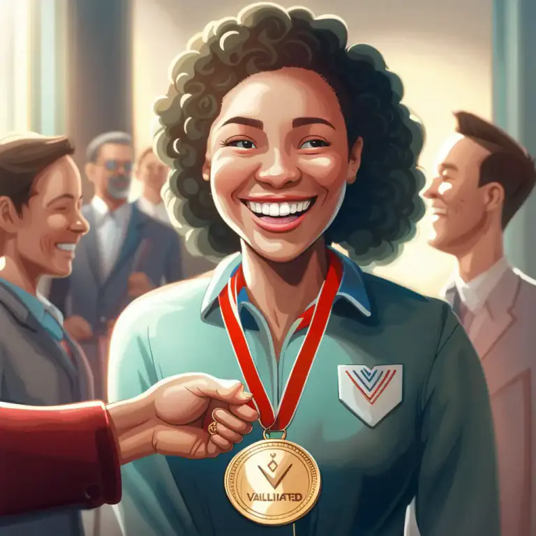Visual representation of "validate" - To make someone feel valued or accepted