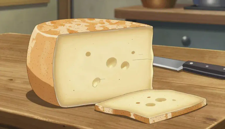 Visual representation of "provolone" - Provolone is a semi-hard Italian cheese with a strong flavor, often used in cooking and as a table cheese.