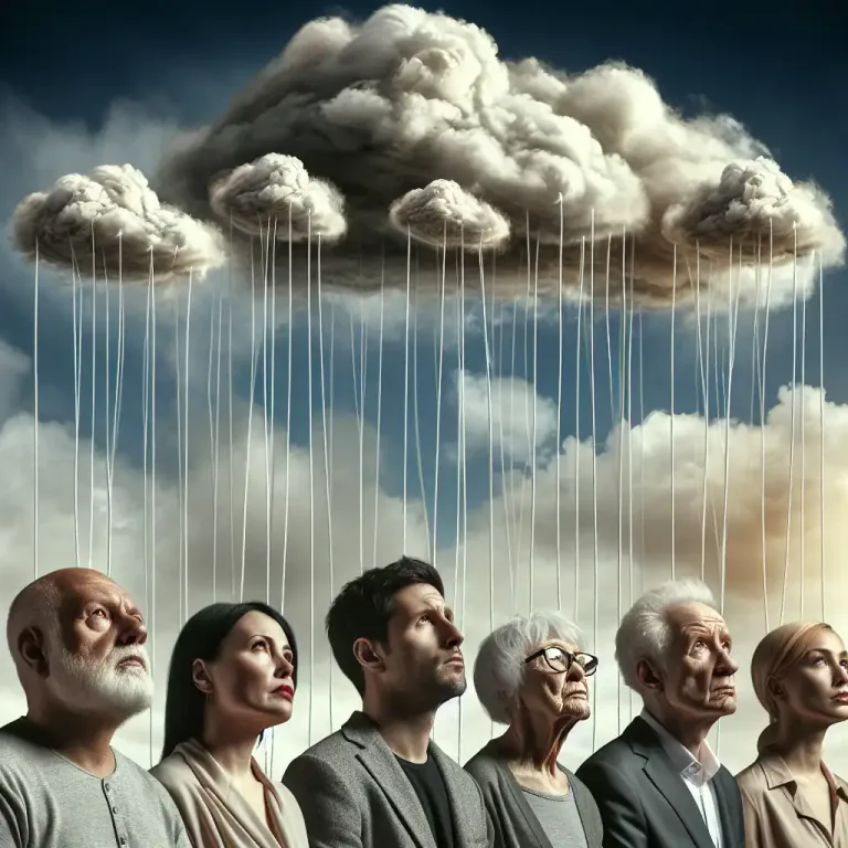 Visual representation of "fatalistic" - In the belief that you cannot change anything because your life is controlled by a power outside yourself