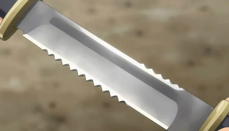 Visual representation of "serrated" - Having a jagged edge, edge with many small sharp points