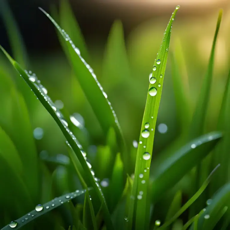 Visual representation of "dew" - To wet something with dew or as though with dew.