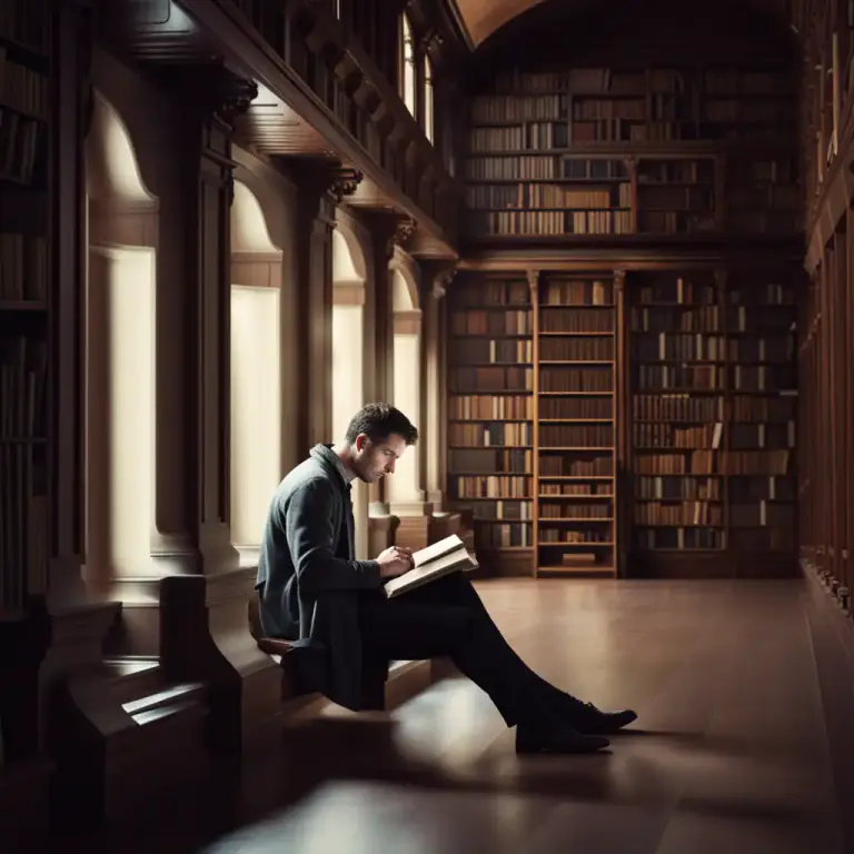 Visual representation of "in a brown study" - In a deep state of thought or dreamy abstraction.