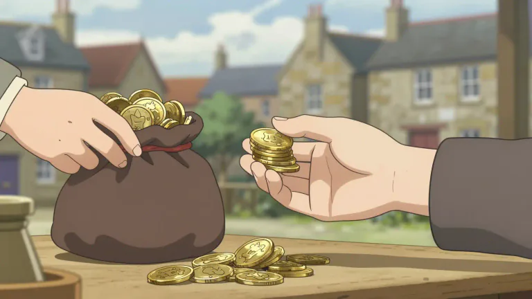 Visual representation of "ton" - In Britain, 100 pounds sterling.