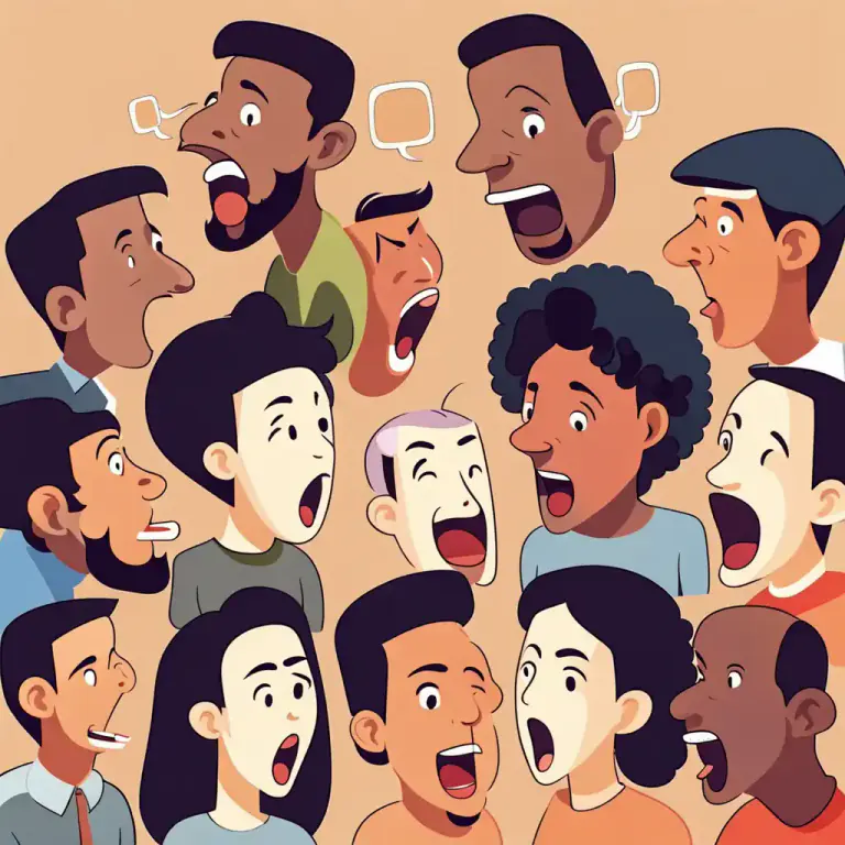 Visual representation of "vocalization" - The use of voiced speech sounds in language.