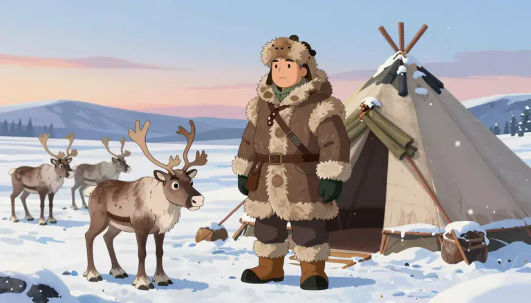 Visual representation of "chukchi" - A member of an indigenous people living in the northeastern part of Siberia, primarily in the Chukchi Peninsula.