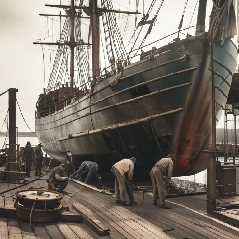 Visual representation of "wharf" - To offer a place to park the ship in a wharf or to load or unload goods to or from a ship.