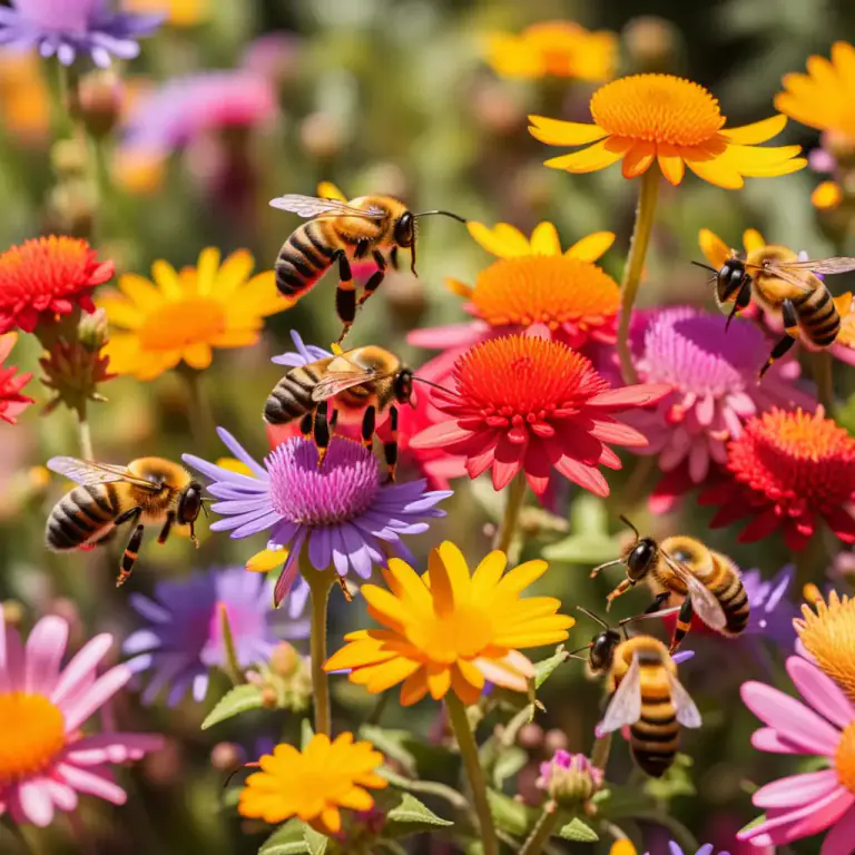 Visual representation of "buzz around" - To move quickly from place to place