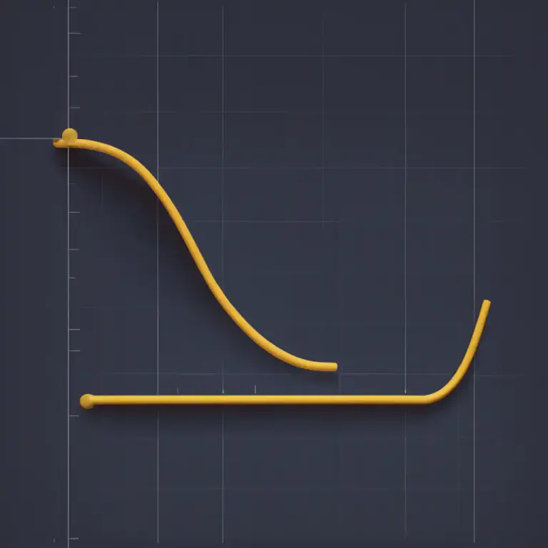 Visual representation of "minimum" - The lowest point or value, on a graph for example.