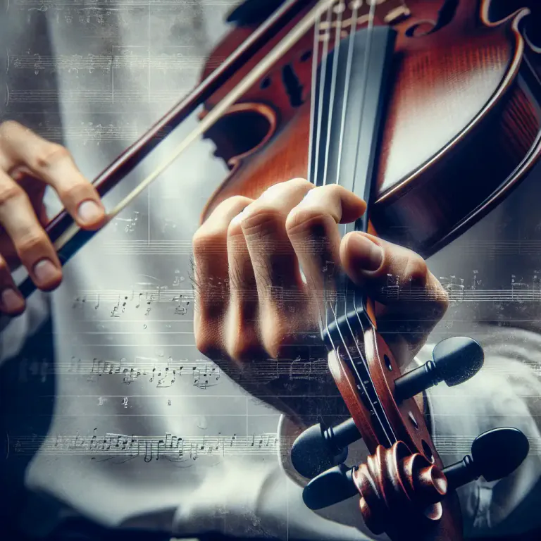 Visual representation of "pizzicato" - A note or passage on a stringed instrument played by plucking strings.