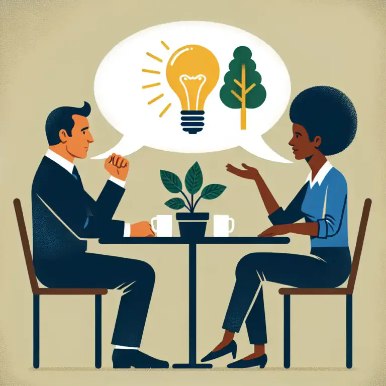 Visual representation of "tangent" - A sudden change of topic in a conversation