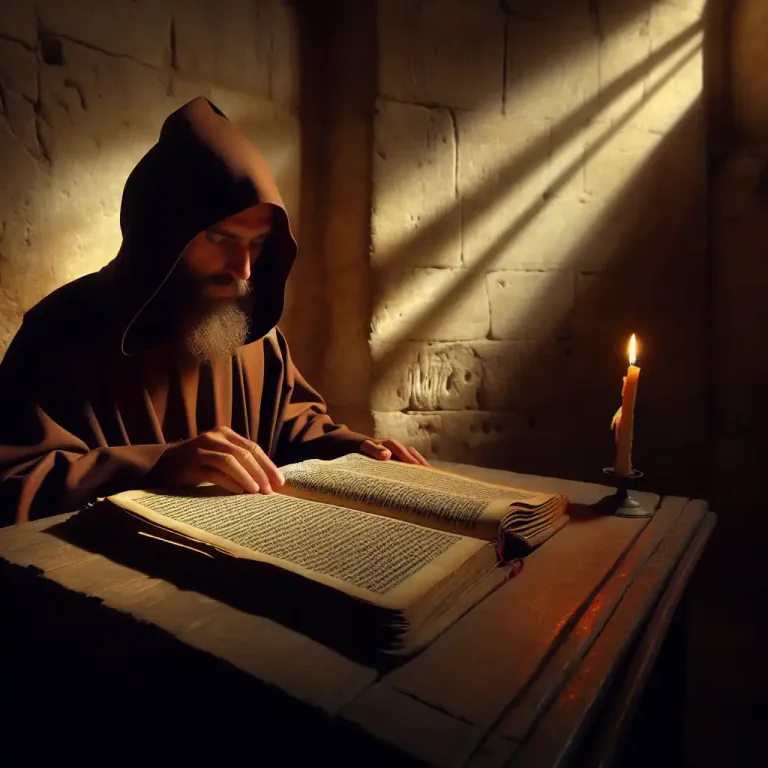 Visual representation of "penitential" - A book or set of texts containing rules and instructions for religious self-punishment