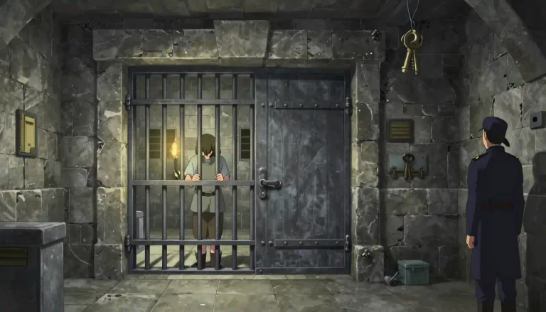 Visual representation of "prison" - A place where people are kept as a punishment for a criminal offense.