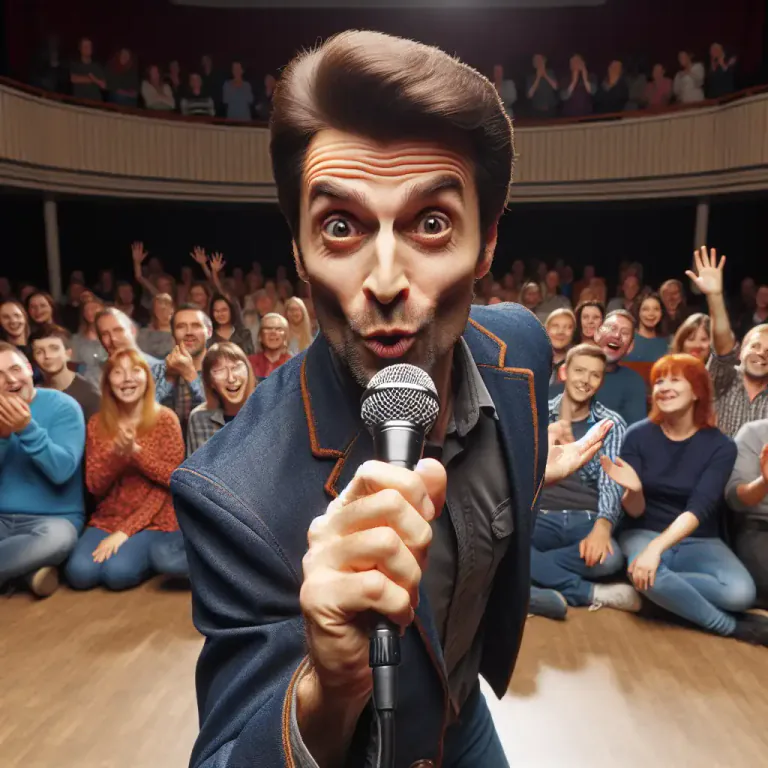Visual representation of "imitator" - An artist or performer who mimics the work or style of another artist, often in a humorous way