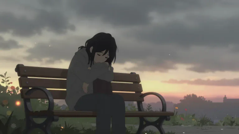 Visual representation of "misery" - Sad, gloomy, or depressed person