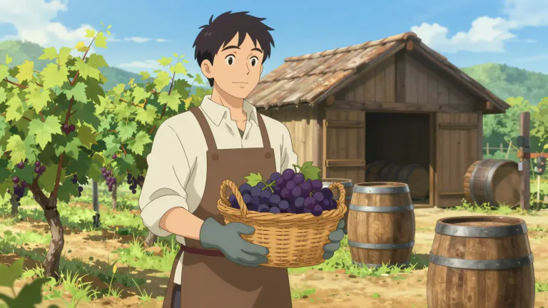 Visual representation of "vintner" - A person who makes wine or sells wine