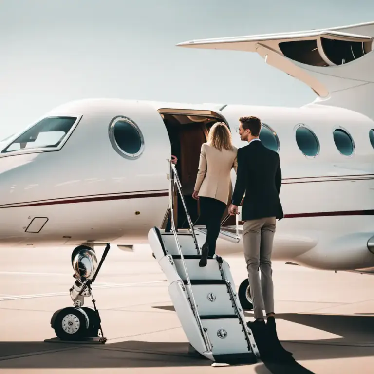 Visual representation of "jet" - To travel or send something by jet aircraft.