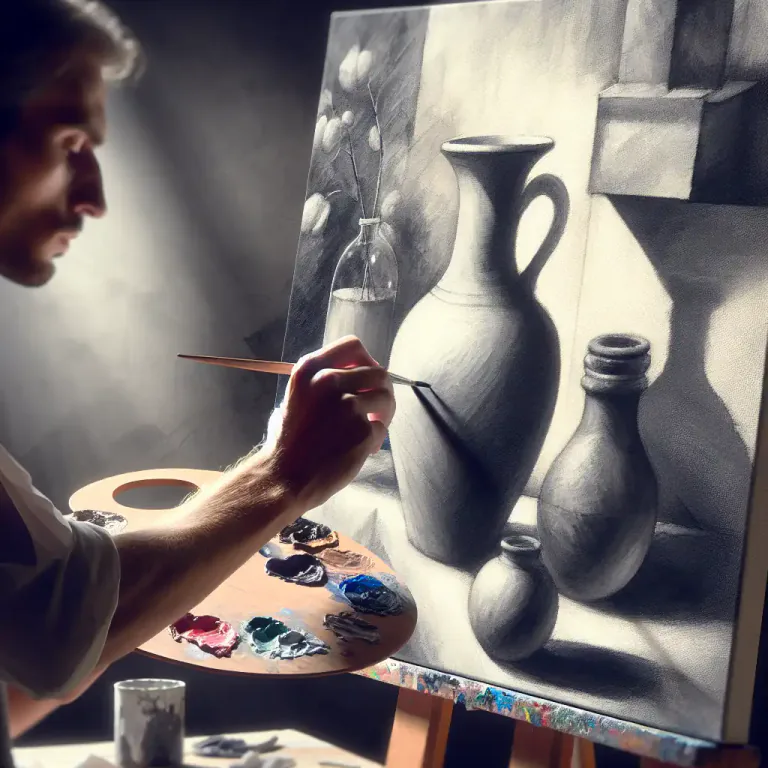 Visual representation of "umbra" - A shaded area in a drawing or painting.