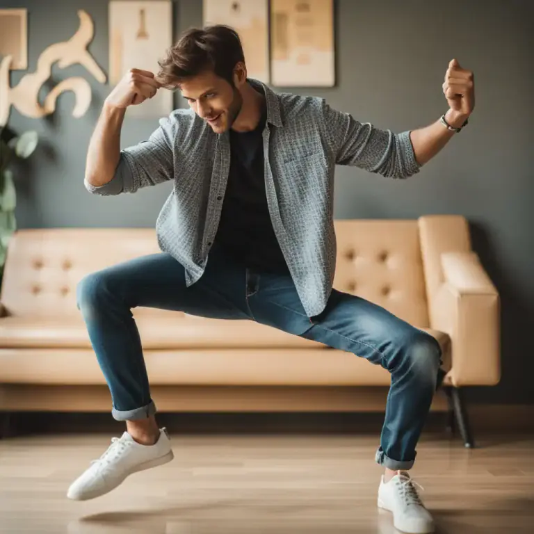 Visual representation of "dab" - The popular dance move seen on internet