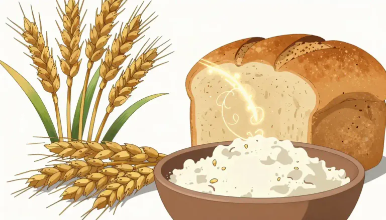 Visual representation of "gluten" - A type of protein found in grain products like wheat, barley and rye