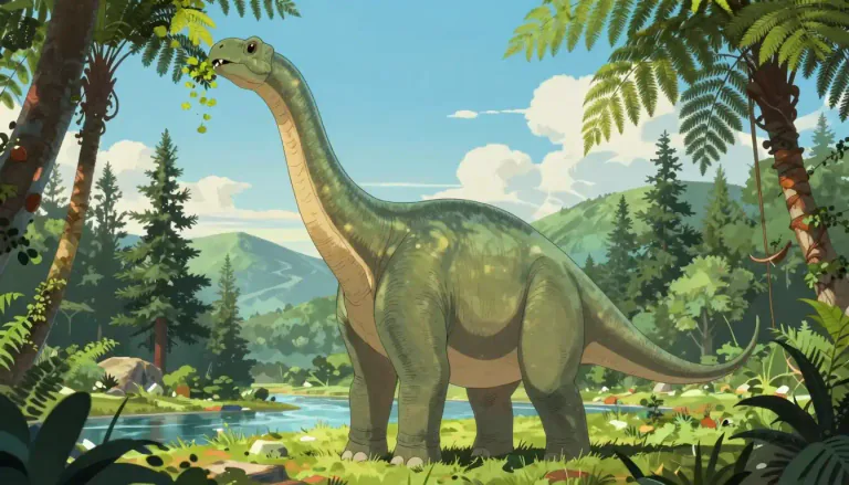 Visual representation of "brontosaurus" - A large dinosaur from the Jurassic period, known for its long neck and tail, that was a herbivore.