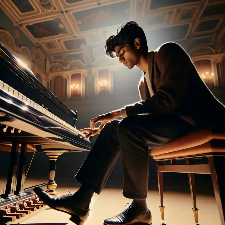 Visual representation of "sostenuto" - In music, a device on a piano that keeps selected notes sustained while others are not.