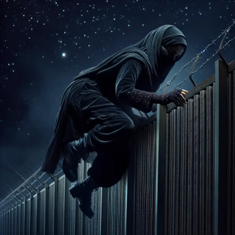Visual representation of "escape" - the act of getting free from something, or the fact of having avoided something bad