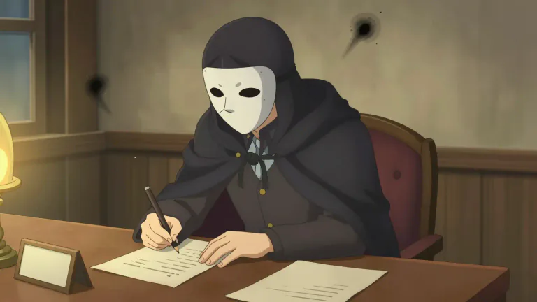 Visual representation of "pseudonymous" - Using a fake name, especially in writing