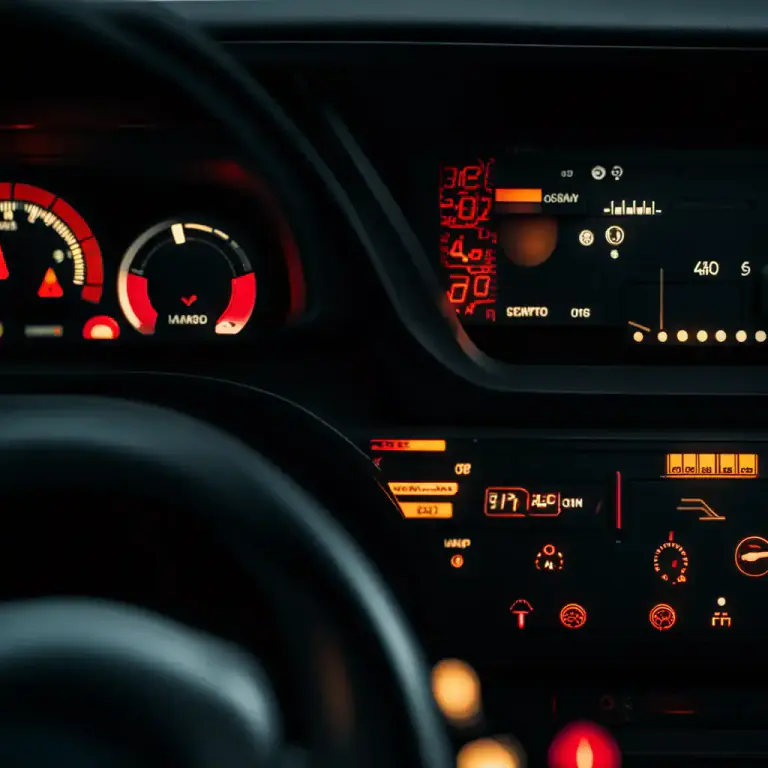 Visual representation of "dash" - The control panel in a car or vehicle