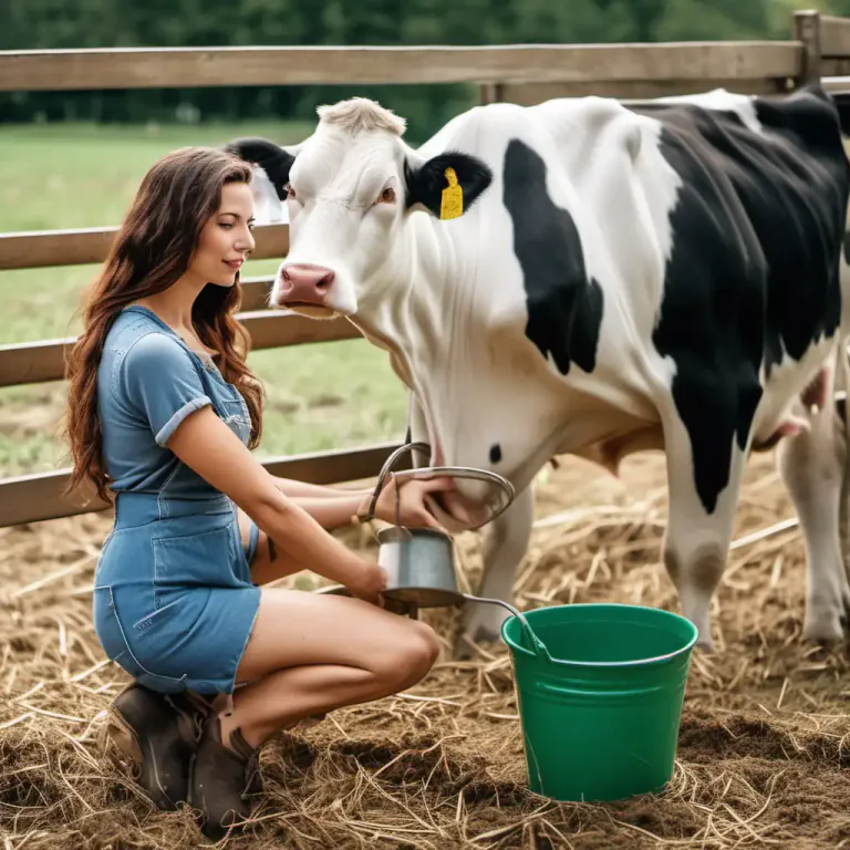 Visual representation of "milk" - To take milk from a cow, goat, or sheep