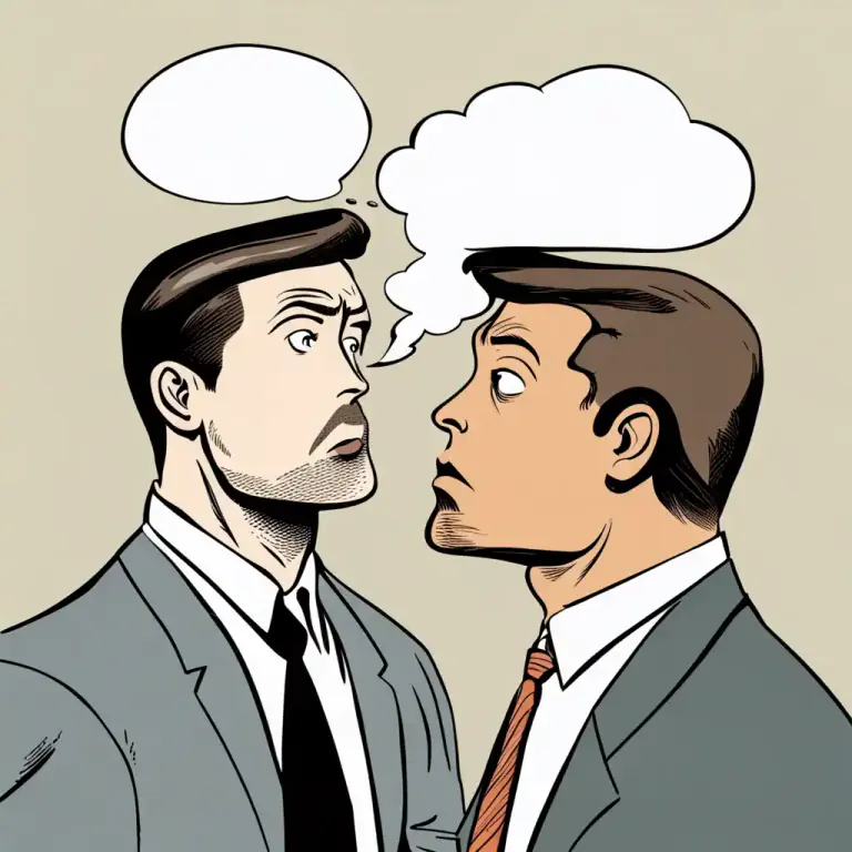 Visual representation of "speak/think ill of somebody" - To say or believe bad things about someone