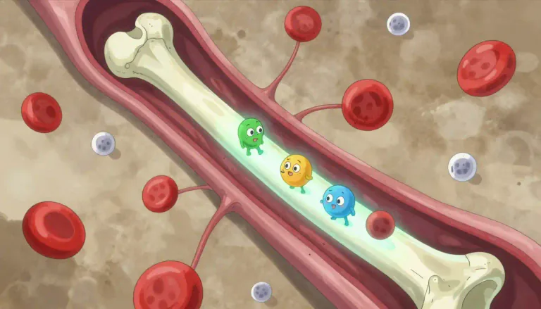 Visual representation of "haematopoietic" - Relating to the formation of blood cells.