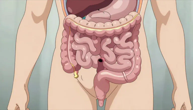Visual representation of "anus" - The part of the body that waste material goes out from.