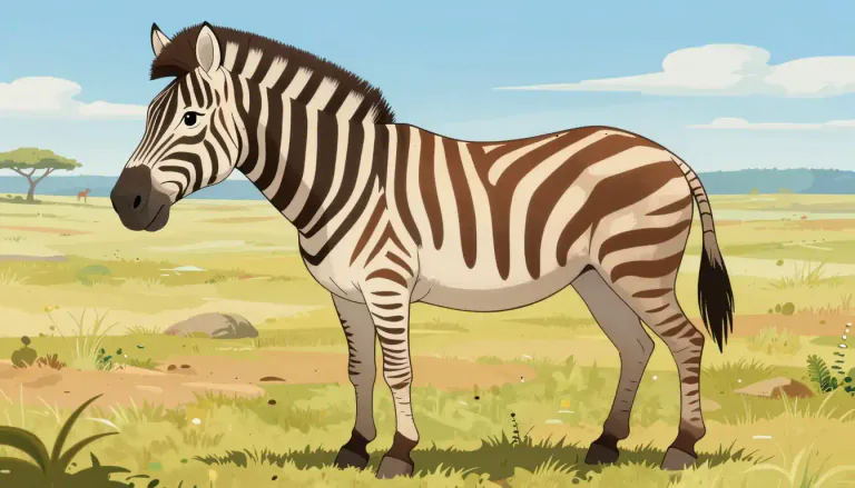 Visual representation of "quagga" - An extinct horse-like animal with stripes, similar to a zebra.