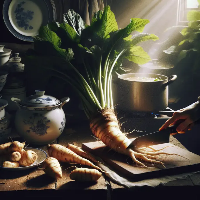 Visual representation of "burdock" - The root of the burdock plant often used in Asian cooking.