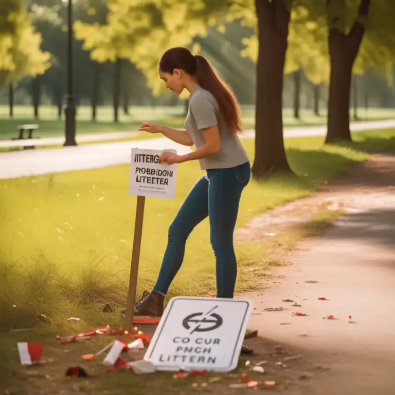 Visual representation of "litter" - To leave trash in a place