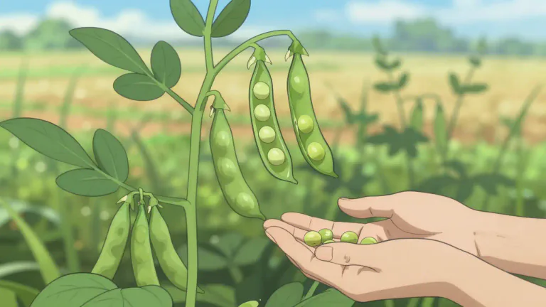 Visual representation of "cowpea" - A type of small bean plant which is cultivated as a food crop, especially in Africa.
