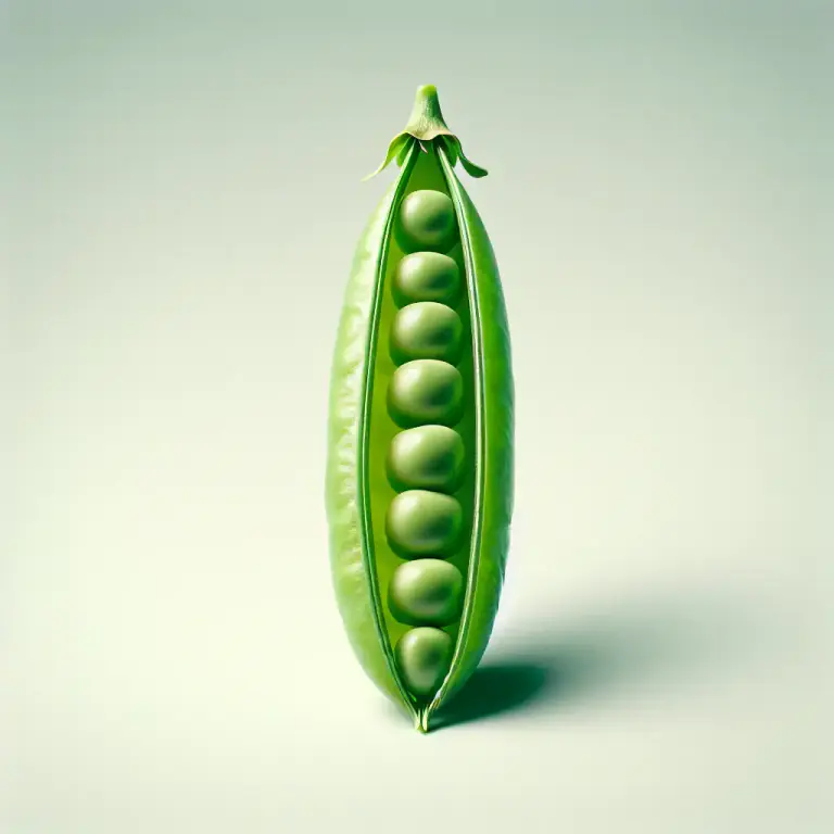 Visual representation of "legume" - In botany, it's a fruit that's made up of a single carpel and has seeds lined up on one side. It opens along a seam on two sides.