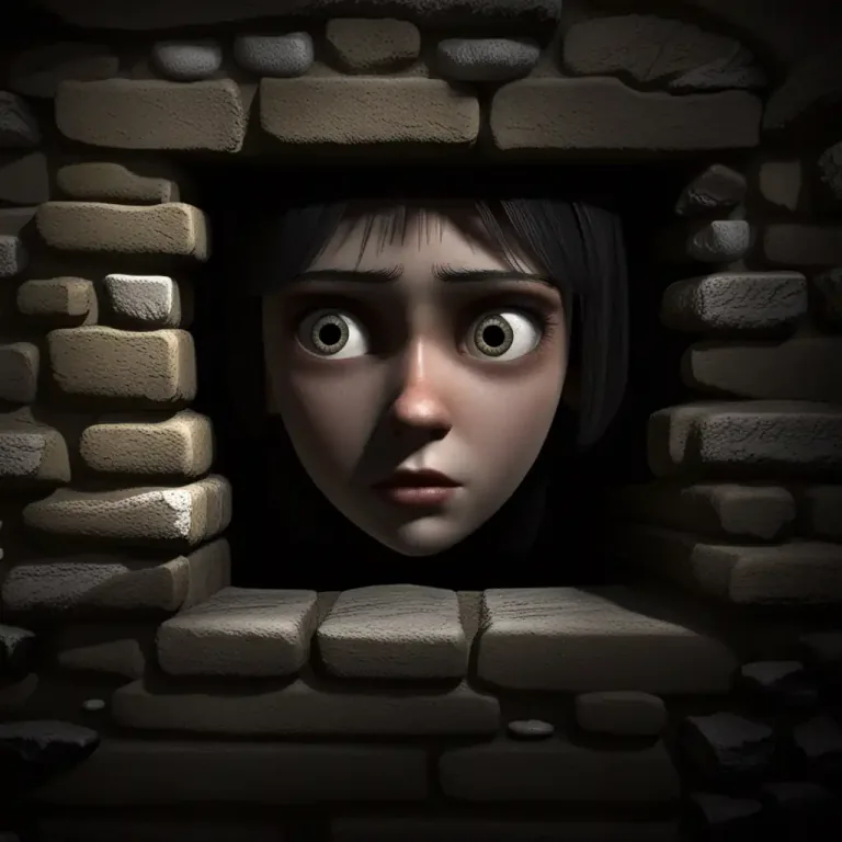 Visual representation of "wall up" - To imprison or confine someone in a closed, restrictive environment.