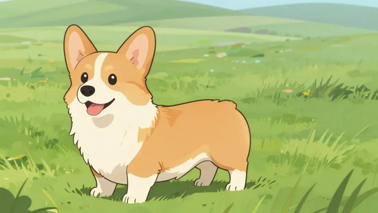 Visual representation of "corgi" - A small breed of herding dog having short legs and a sturdy body, originally bred in Wales.