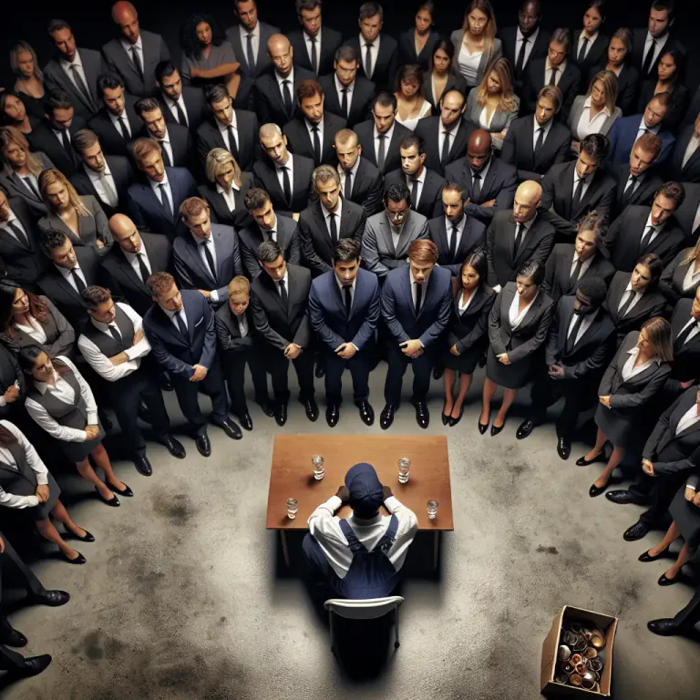 Visual representation of "top-heavy" - Having too many managers in relation to the number of people actually doing the job, used in a management context