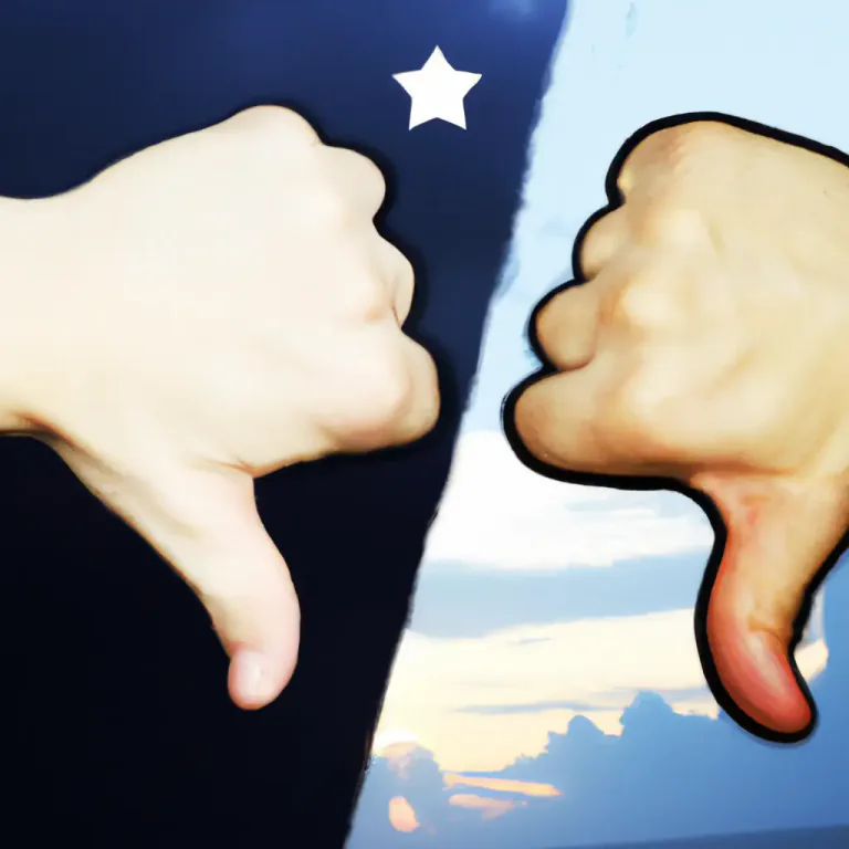 Visual representation of "of bad/good report" - Having a reputation, either positive (good report) or negative (bad report).