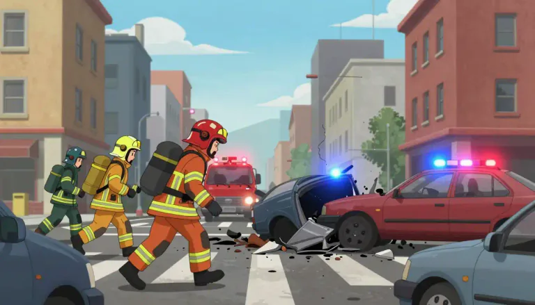 Visual representation of "scene" - A place where an incident happens