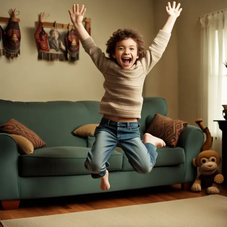Visual representation of "monkey" - A person who is acting silly or who is misbehaving, especially a child.