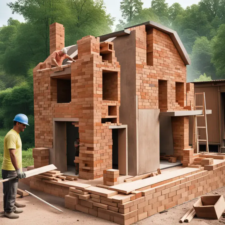 Visual representation of "building" - The process of making structures by combining parts or materials.