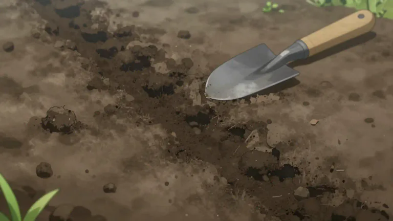 Visual representation of "furrow" - A long narrow cut in ground or a surface