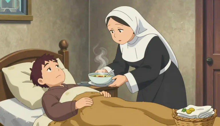 Visual representation of "deaconess" - A woman who is a member of the Christian church and has special duties, like looking after the poor and the sick.