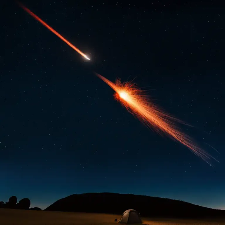 Visual representation of "a ball of fire" - A very bright meteor